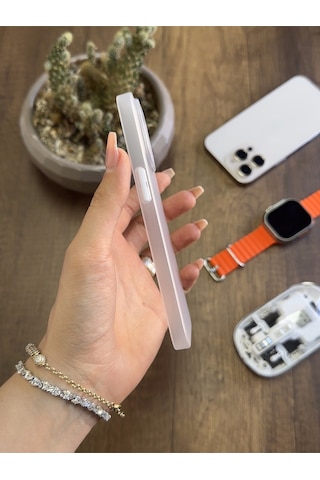 Apple iPhone 13 Pro Uyumlu Süper İnce Mat Ultra Thin Silikon Kılıf Buzlu Beyaz