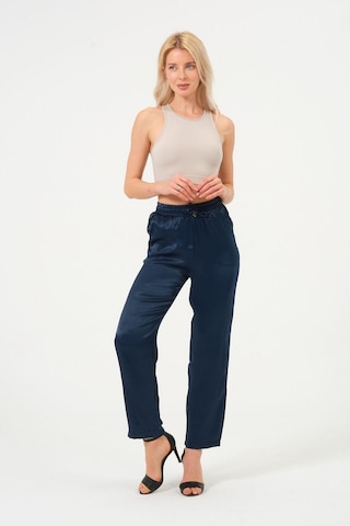 Rich Kadın Yüksek Bel Parlak Saten Pantalon Çok Renkli