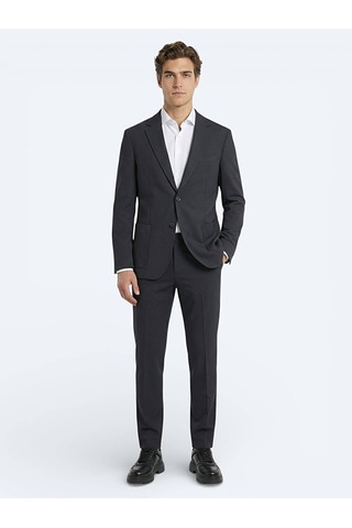 Kip Antrasit Düz Modern Fit Örme Takım Elbise