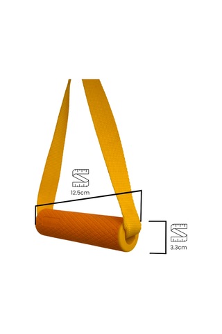 Rebuwo 3 Kademeli Ayarlanabilir Cable Cross Elciği 1 Çift - Turuncu Tutacaklı Sarı Fitness Ağırlık Çekiş / Reformer Egzersiz Aparatı 44cm