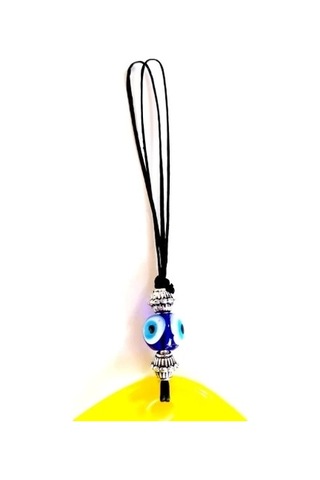 Mavi Nazar Boncuklu Sarı Renk Nazar Boncuklu Damla Desen El Yapımı Duvar Süsü Hediyelik Eşya