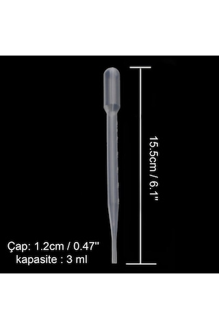Damlalık Pastör Pipeti 3 Ml-ölçülü 3 Adet