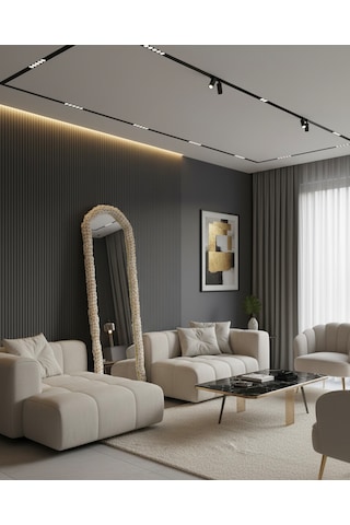 Gold Çerçeveli Papatyaların Büyüsüyle Buluşan "daisy Dreams" Boy Aynası Altın