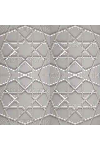 Can Seramik - 20x20 Cm. Kabartmalı Selçuklu Yıldızı Çini Karo N11.133