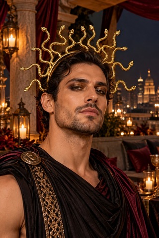 Halloween Gold Medusa Yılan Figürlü Saç Tacı Cadılar Bayramı Kostüm Partileri İçin Baş Aksesuarı