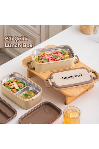 Porsima 1559 2 Katlı Vakumlu Yemek Termosu Lunch Box Sefer Tası
