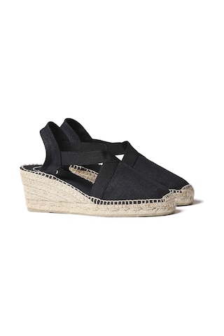 Sandalet Kadın Ter Toni Pons Elastic Linen Black Negre Siyah