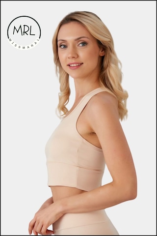 Kadın Ten Rengi Sporcu Sütyeni Pedli Likralı Destekleyici Su Sporları Koşu Fitness Dans Sports Bra Ten Rengi