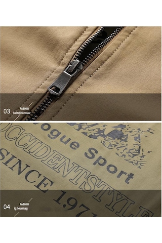 Sımıcg Sonbahar Erkek Ceket Büyük Beden Pamuklu Ceket Yeşil