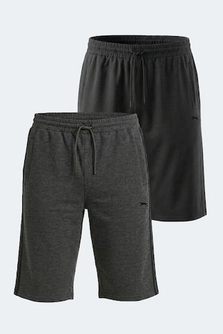 Slazenger Neyra 2 Li Set Erkek Siyah - Koyu Gri Şort