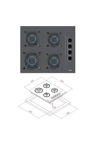 Teka Chef 4 GBC 64002 - HAK 625 - ATV 60 Pro Ankastre Set Gri