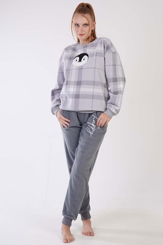 Kadın Polar Uzun Kol Gri Pijama Takım C9t8n1o303 001