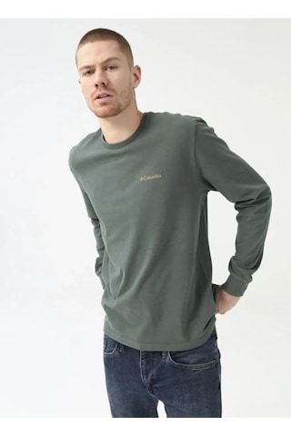 Columbia Csc M Basic Sm Logo Ls Tee Yeşil Erkek Tişört Cs0354-353 001