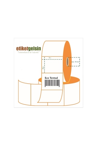 80X40 Termal Etiket 10 Rulo