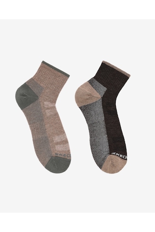 Skechers 1/2 Terry Traıl Qtr Crew - 2'li Paket Erkek Çorap Erkek Medium Brown Çorap S118740-210 Kahverengi