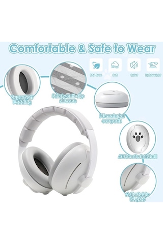 Didadodo 2'si 1 Arada Bebek Kulak Koruyucu Kulaklık, Gürültü Koruması Bebek Kulak Bariyeri, Gürültü Engelleyici