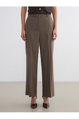 Lcwaıkıkı Classic Kahverengi Standart Fit Geniş Paça Kadın Pantolon