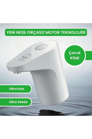 Flowblue Yeni Nesil Ultra Sessiz Ve Ultra Hızlı Otomatik Damacana Pompası Beyaz Diğer