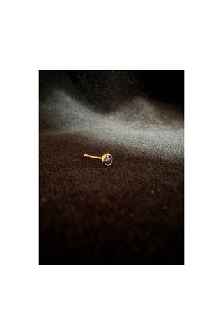 14 Ayar Altın Lila Taşlı Hızma Burun Piercing