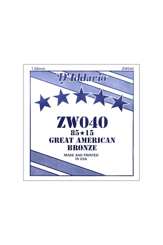 D'addario Zw040 Akustik Tek Tel A- La 40