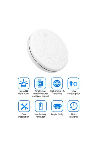 Yifomall Tuya Wifi Akıllı Duman Ve Karbonmonoksit Kombine Algılayıcı - Co & Duman Sensörü, 85db Alarm, Smart Life Uygulaması Pil Dahil Değil