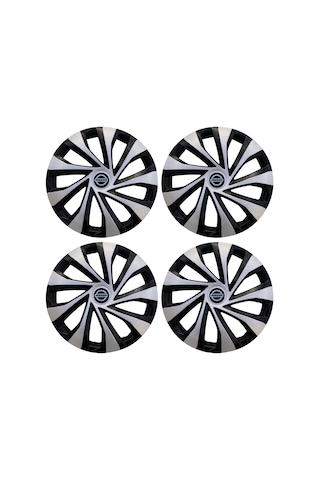 Nissan Qashqai 15'' inç Uyumlu Jant Kapağı 4 Adet 1 Takım Çelik Görünümlü