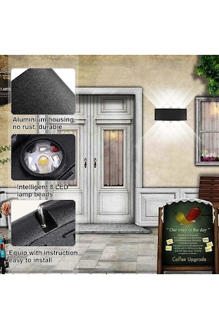 Modern Led Tavan Lambası Su Geçirmez Alüminyum Duvar Aplik Yıkayıcı Işık İç Mekan Dış Mekan Koridor Koridor Koridor 8w Siyah Çok Renkli