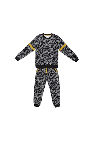 Denokids Arabalar Erkek Çocuk Siyah Eşofman Takım Renkli Çok Renkli