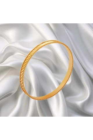 Leva Gold 22 Ayar Aynalı Çapraz Kibrit Çöpü Bilezik 15 Gr