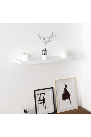 Minarmobilya Minar Gizli Tutuculu Duvar Rafı 80 Cm - P.Beyaz