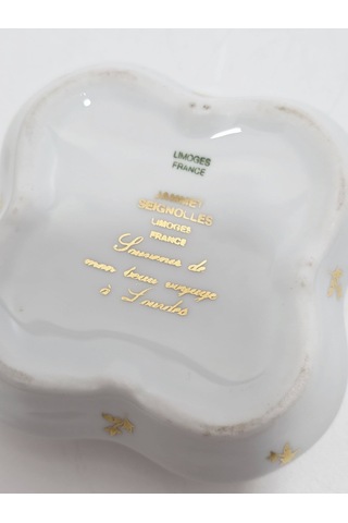 Jammet Limoges Çiçek Temalı Porselen Kapaklı Kutu