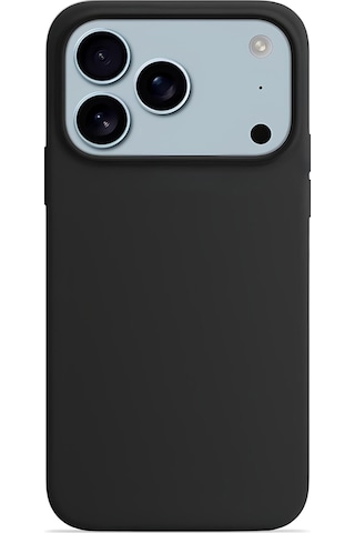 Apple Uyumlu iPhone 17 Pro Max Soft Touch Lansman Silikon Kılıf Mat Siyah