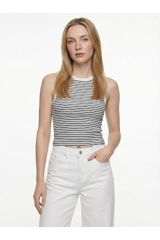 Loft Slim Fit Kadın Top Lf2043683 Q1.v1 Beyaz