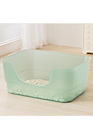 Ekstra Büyük Kedi Çöp Kutusu Açık Jöle Rengi, Büyük Kediler İçin Yüksek Taraflı Çöp Kutusu, Çoklu Kedi İçin Xl Kedi Çöp Kutusu, Jumbo Kedi Çöp Kutusu, Dev Kedicik Çöp Kutusu, Anti-splash, Temizlenmesi Kolay Yeşil Açık Yeşil