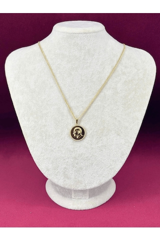 14 K Renginde Atatürk Kabartmalı Gold Kolye Gold