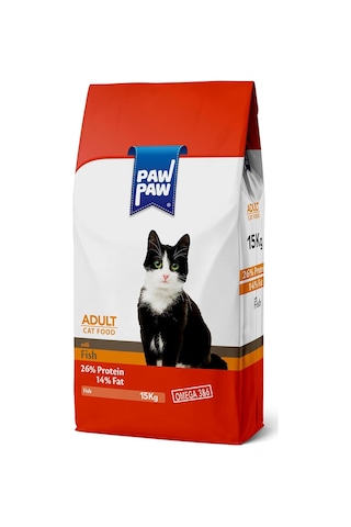 Pawpaw Yetişkin Kedi - Balıklı Kuru Mama 15 Kg