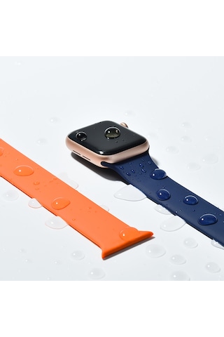 E2M Apple Uyumlu  Watch 42-44mm KRD-18 Silikon L Turuncu