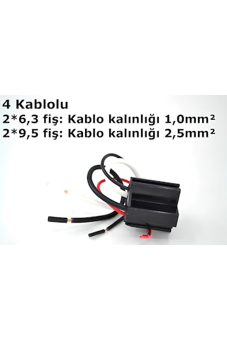 4 Kablolu Güç Rölesoketi 80a Kalın Bacak Fiş Uyumlu
