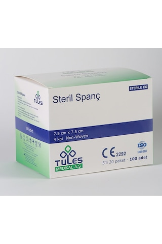 Tules 7.5 Cm X 7.5 Cm Steril Non-Woven Spanç