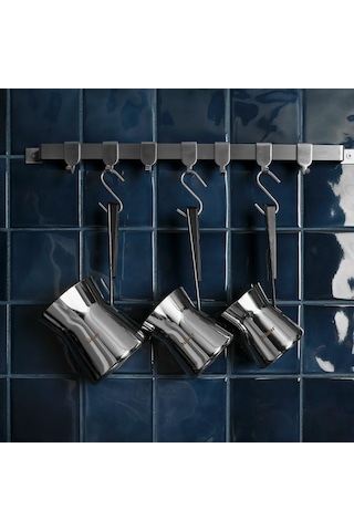 Hisar Galata 3 Parça Çelik Cezve Seti Siyah