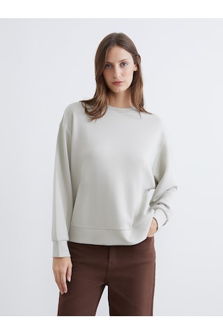 Lcw Everyday Gri Bisiklet Yaka Oversize Kadın Sweatshirt