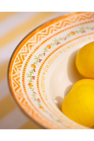 Madame Coco Rodez Ayaklı Meyve Kasesi - Turuncu - 30 Cm 8684427228470 Turuncu