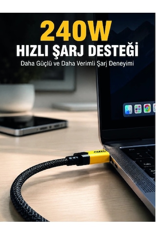 Mey Najmaddin 240w 3'ü 1 Arada Hızlı Şarj Kablosu Usb Type-c Lightning Micro Usb Najmaddin Belirtilmemiş