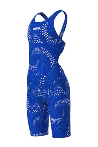Arena Girl's Printed Full Body Kız Çocuk Mayo 009619200 Mavi