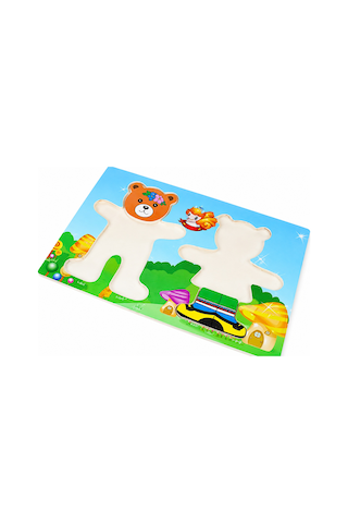 Bakgelal Ahşap Ayıcık Eşleştirme Yapbozu Montessori Eğitici Ahşap Puzzle Çocuk Zeka Gelişim Oyuncağı