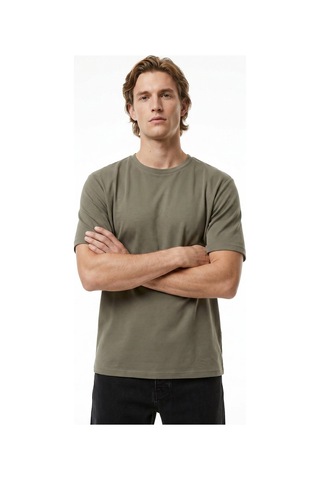Mustang Koyu Haki Modal Karışımlı T-shirt M6sm-tst1388