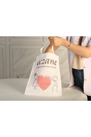 Eczane Bez Çanta Kalpli 50'li 30 x 35 CM