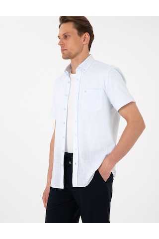 Pierre Cardin Erkek Buz Mavisi Gömlek Kısa Kollu 50306950-vr095 Buz Mavisi Mavi