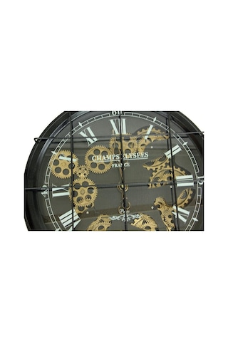 Kenpazar Saat Çarklı Izgaralı Duvar Saati Dekoratif Ev Ofis Hediyelik çok Renkli