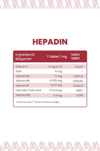 Hepadın 60 Tablet Liver Support Complex & Kolin & Bitkisel Ekstre Kompleksi